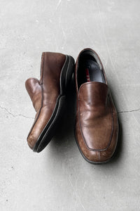 MADE IN ITALY LEATHER LOAFERS / BROWN [SIZE: US7.5(25.5cm相当) USED]