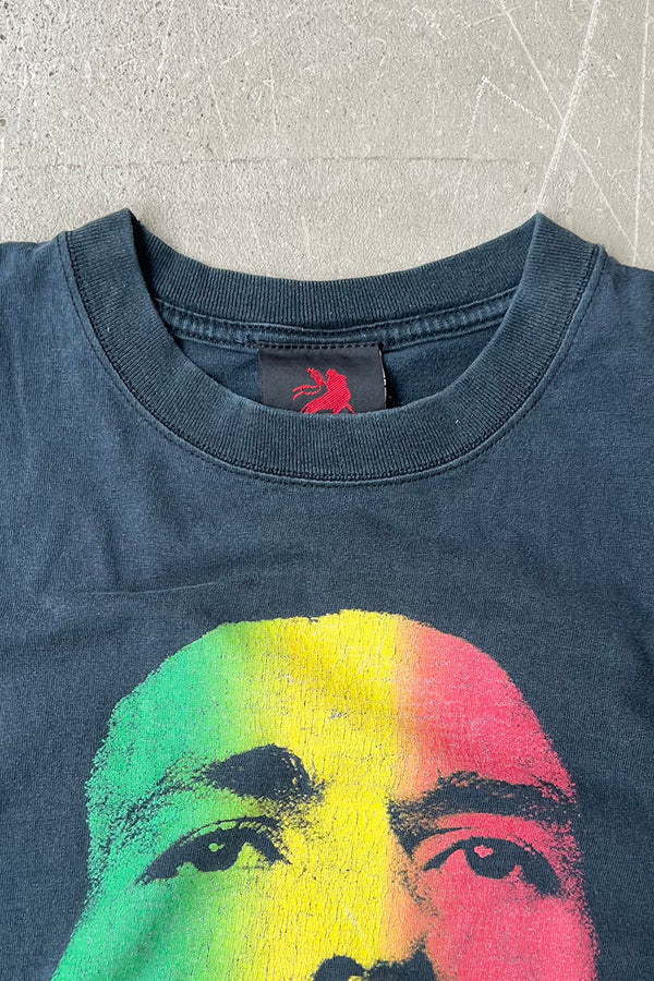 MADE IN USA Y2K 04'S BOB MARLEY MUSIC T-SHIRT / BLACK [SIZE: L USED]
