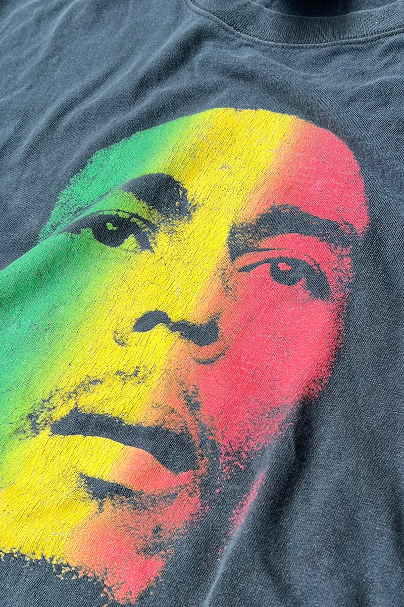 MADE IN USA Y2K 04'S BOB MARLEY MUSIC T-SHIRT / BLACK [SIZE: L USED]