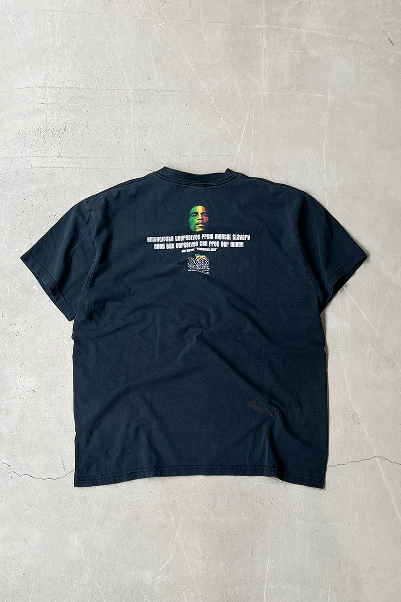 MADE IN USA Y2K 04'S BOB MARLEY MUSIC T-SHIRT / BLACK [SIZE: L USED]