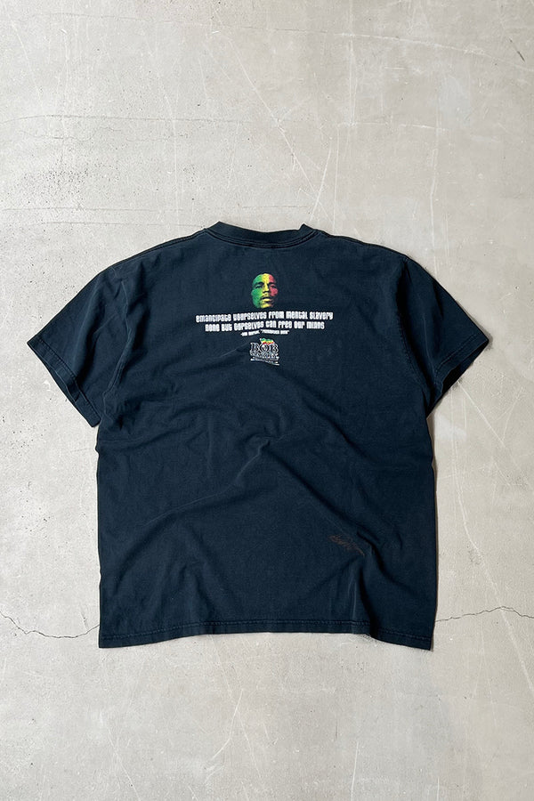 MADE IN USA Y2K 04'S BOB MARLEY MUSIC T-SHIRT / BLACK [SIZE: L USED]