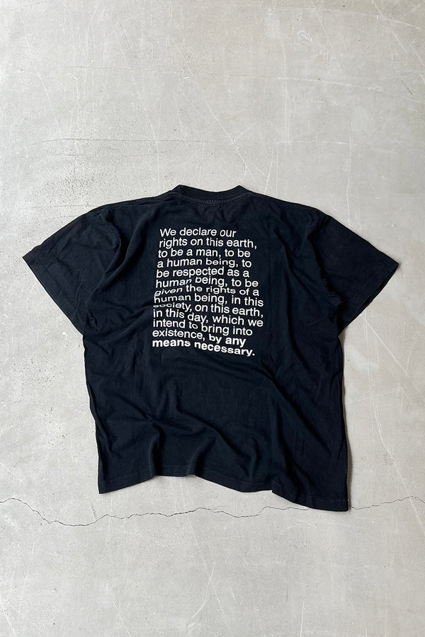 80'S MALCOLM X T-SHIRT / BLACK [SIZE: L USED]