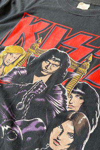 MADE IN USA 87'S KISS BAND T-SHIRT / BLACK [SIZE: XL USED]