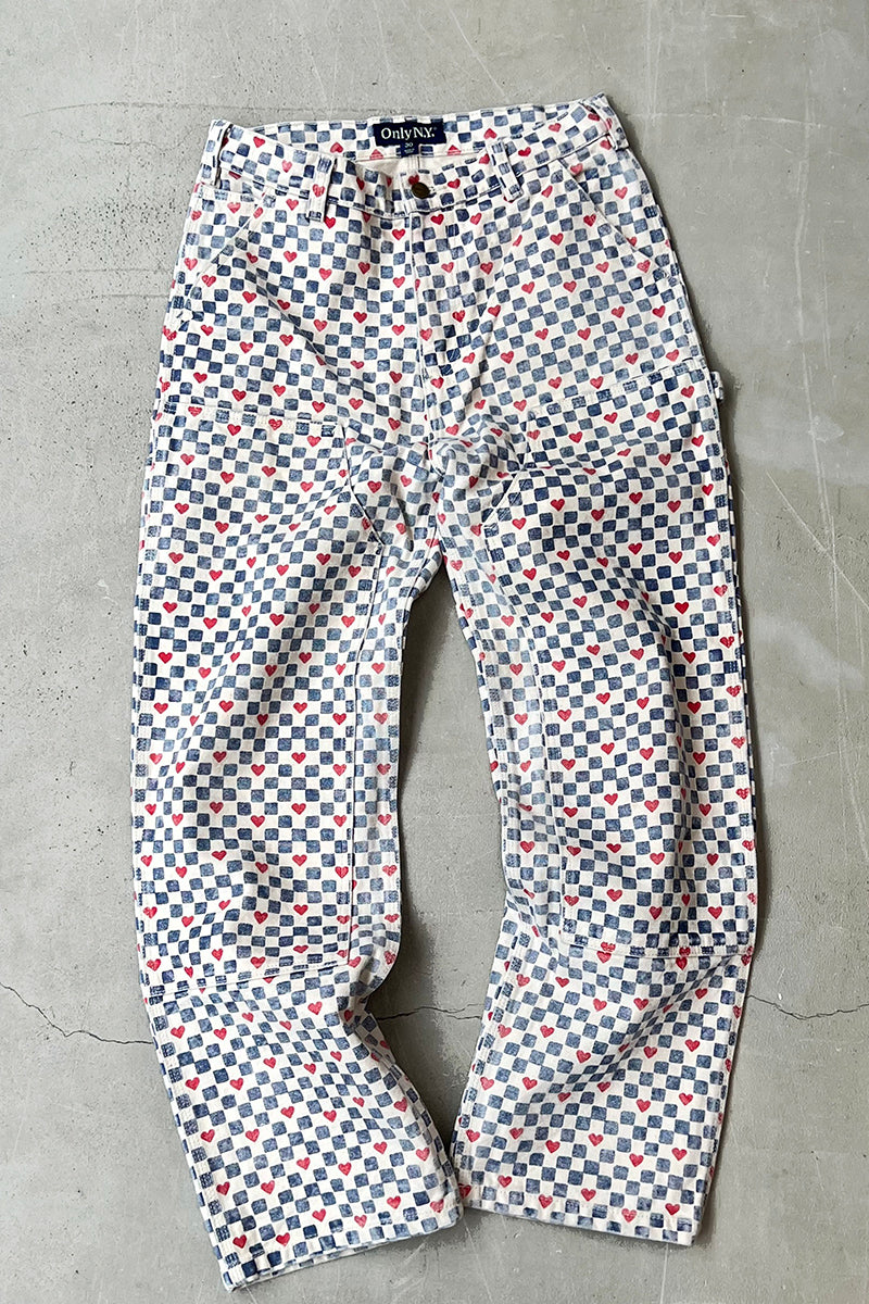 PATTERN PAINTER PANTS / WHITE [SIZE: 30 USED]