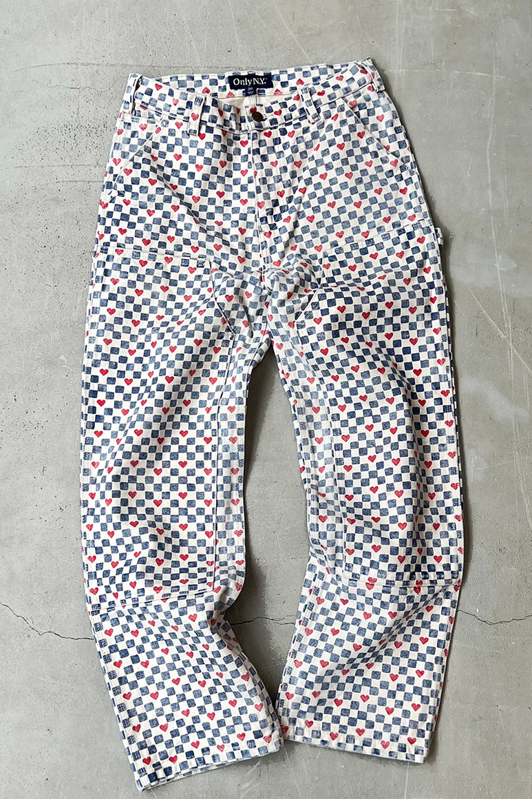 PATTERN PAINTER PANTS / WHITE [SIZE: 30 USED]