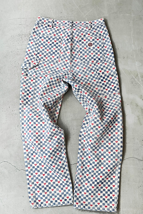 PATTERN PAINTER PANTS / WHITE [SIZE: 30 USED]