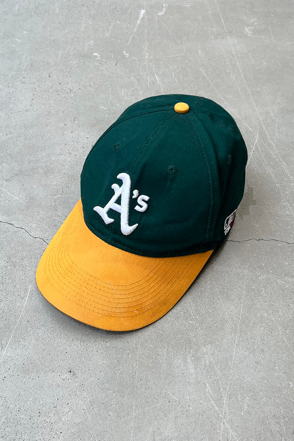 90'S MLB ATHLETICS CAP / GREEN [ONE SIZE USED]
