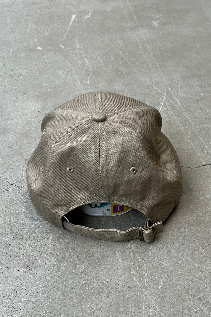 90'S 6 PANEL LOGO CAP / BEIGE [ONE SIZE USED]