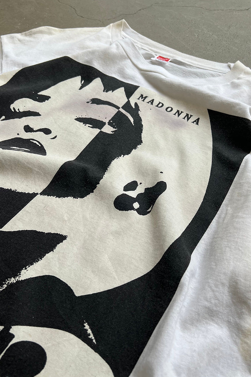 MADE IN USA 91'S MADONNA WHAT ABODY OF WORK T-SHIRT / WHITE [SIZE: XL USED]