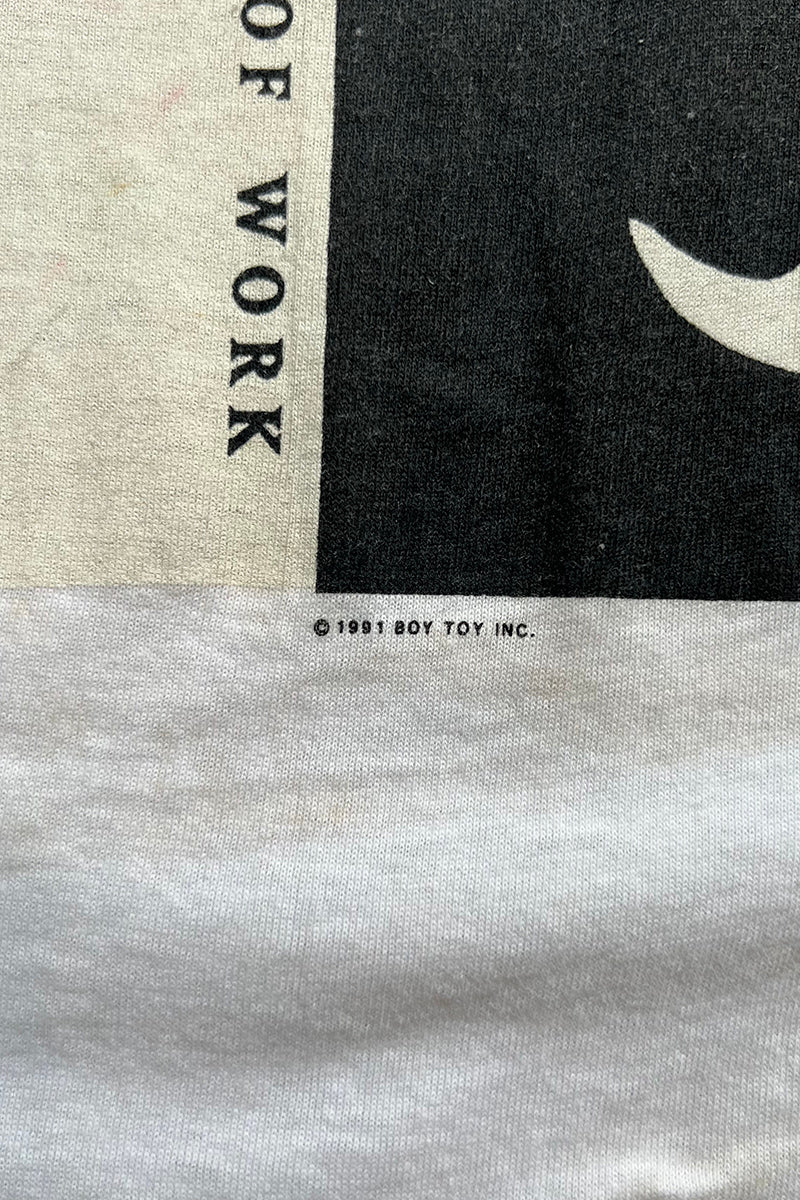 MADE IN USA 91'S MADONNA WHAT ABODY OF WORK T-SHIRT / WHITE [SIZE: XL USED]
