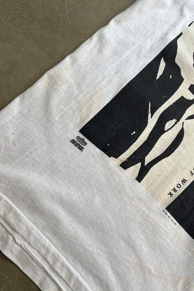 MADE IN USA 91'S MADONNA WHAT ABODY OF WORK T-SHIRT / WHITE [SIZE: XL USED]