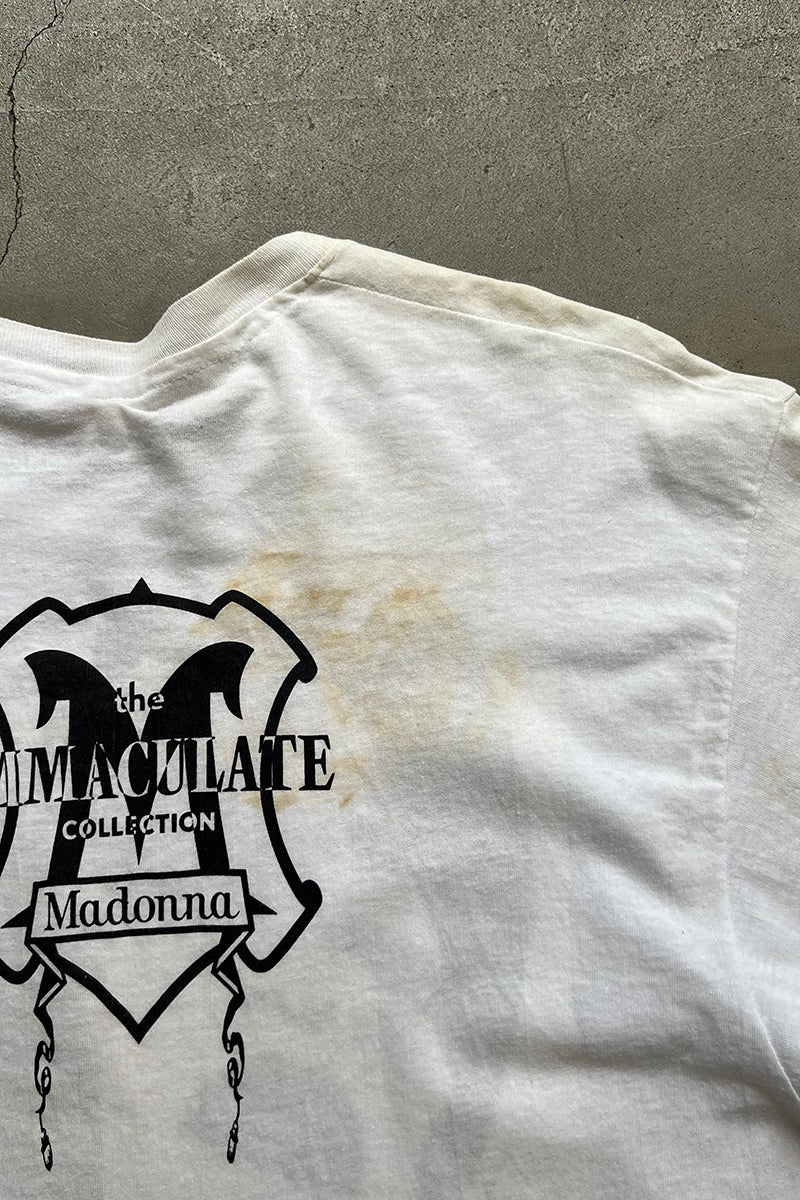 MADE IN USA 91'S MADONNA WHAT ABODY OF WORK T-SHIRT / WHITE [SIZE: XL USED]