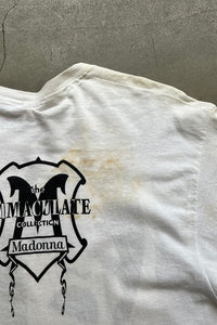 MADE IN USA 91'S MADONNA WHAT ABODY OF WORK T-SHIRT / WHITE [SIZE: XL USED]