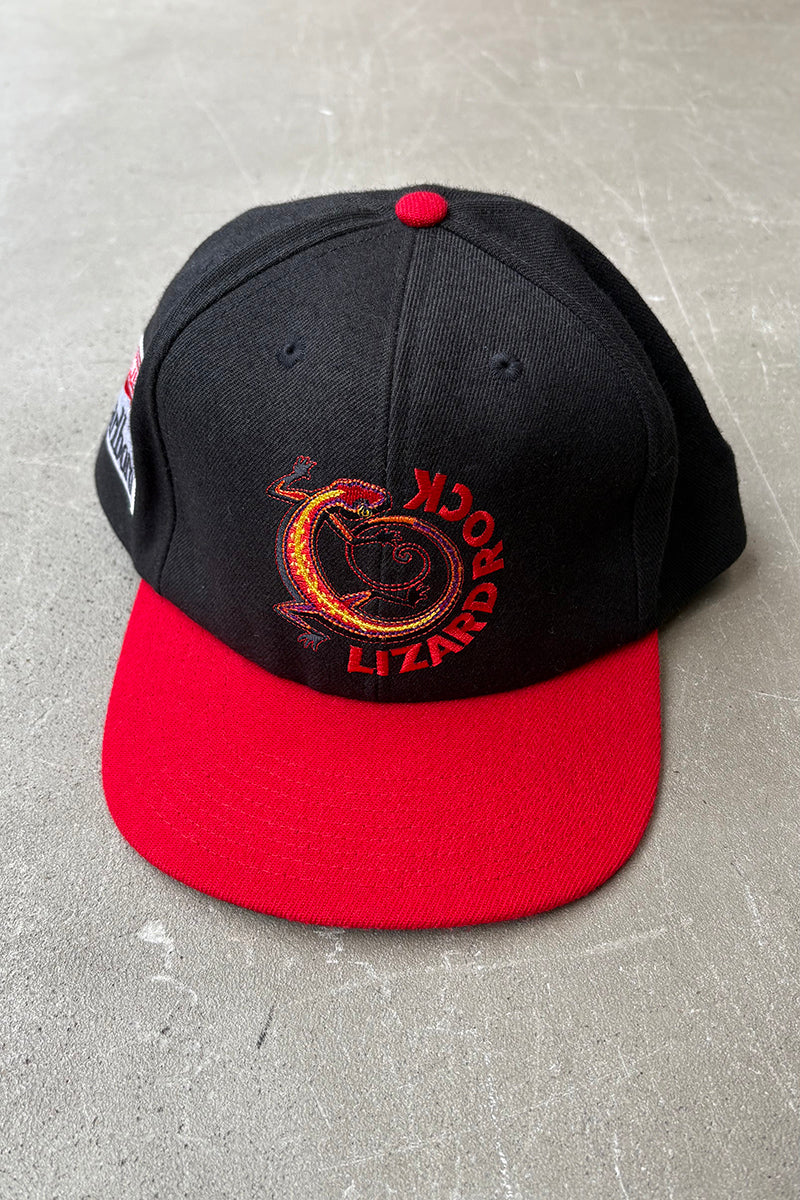 90'S LIZARD ROCK 6 PANEL CAP / BLACK [ONE SIZE USED]