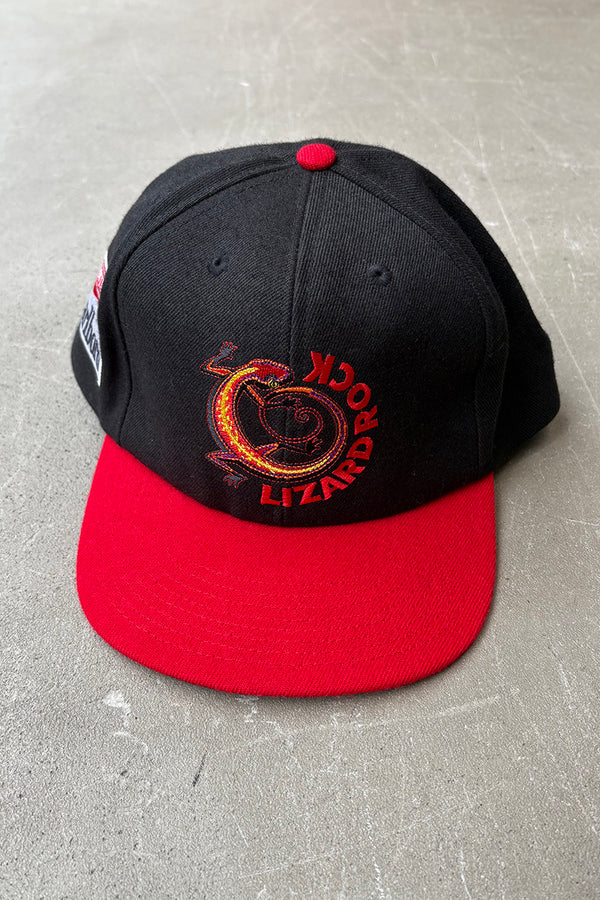 90'S LIZARD ROCK 6 PANEL CAP / BLACK [ONE SIZE USED]