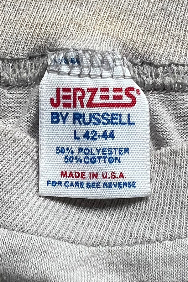 MADE IN USA 80'S HOW ARRR YA? MESSAGE T-SHIRT / GREY [SIZE: L USED]