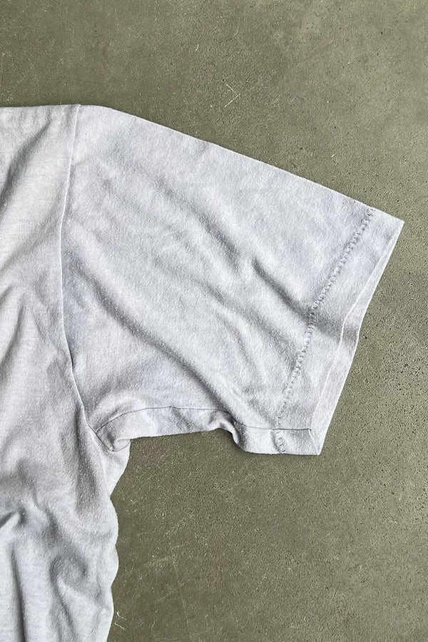 MADE IN USA 80'S HOW ARRR YA? MESSAGE T-SHIRT / GREY [SIZE: L USED]