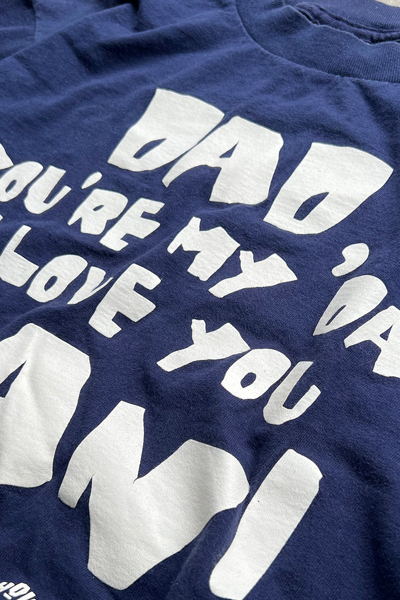 MADE IN USA 96'S BUD LIGHT MESSAGE T-SHIRT / NAVY [SIZE: L USED]