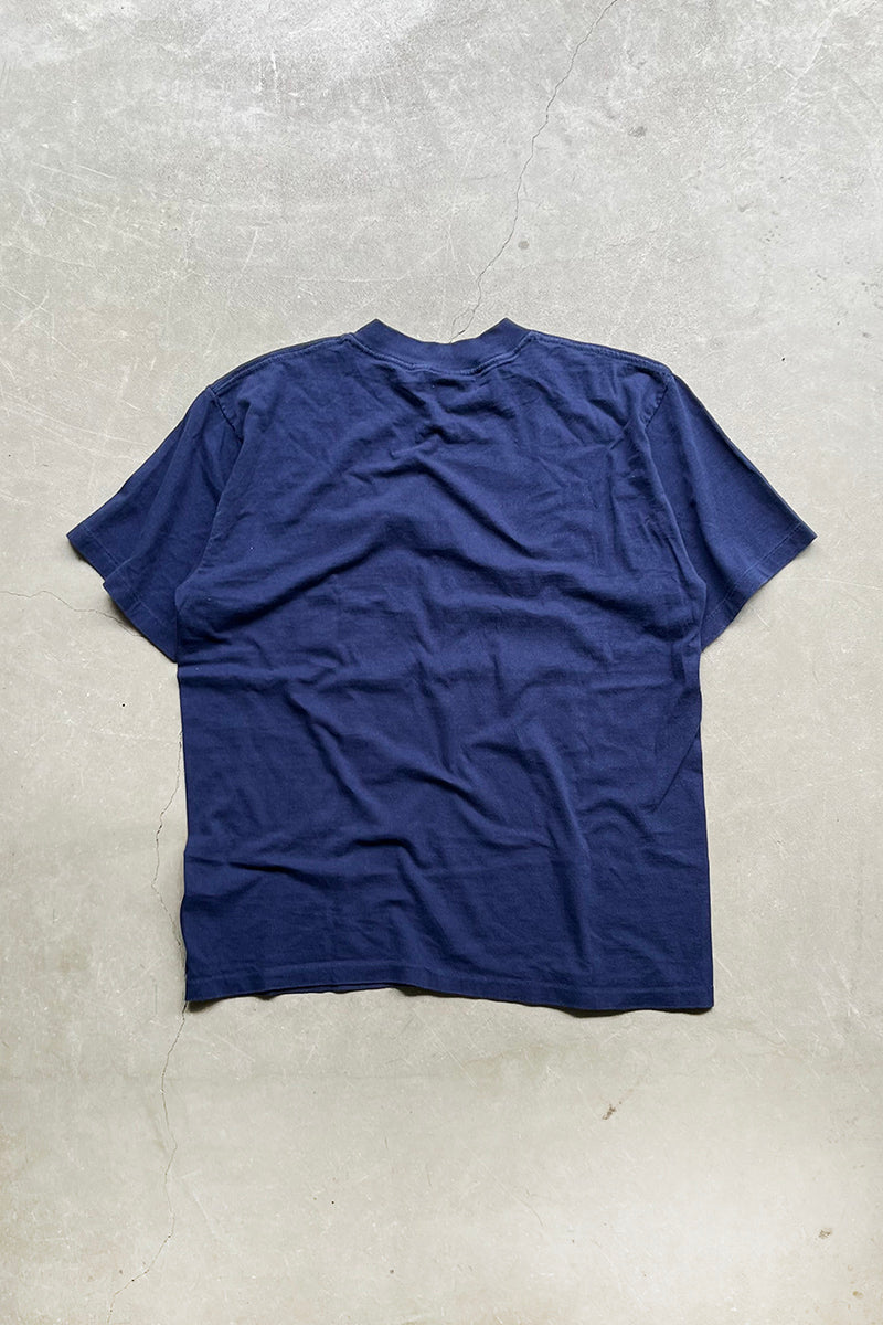 MADE IN USA 96'S BUD LIGHT MESSAGE T-SHIRT / NAVY [SIZE: L USED]