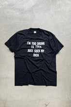画像をギャラリービューアに読み込む, MADE IN USA 89&#39;S MESSAGE SUCK MY DICK T-SHIRT / BLACK [SIZE: L USED]
