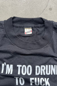 MADE IN USA 89'S MESSAGE SUCK MY DICK T-SHIRT / BLACK [SIZE: L USED]