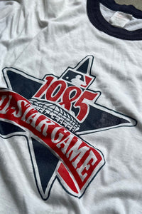 85'S MLB ALL-STAR GAME RINGER T-SHIRT / WHITE [SIZE: S USED]