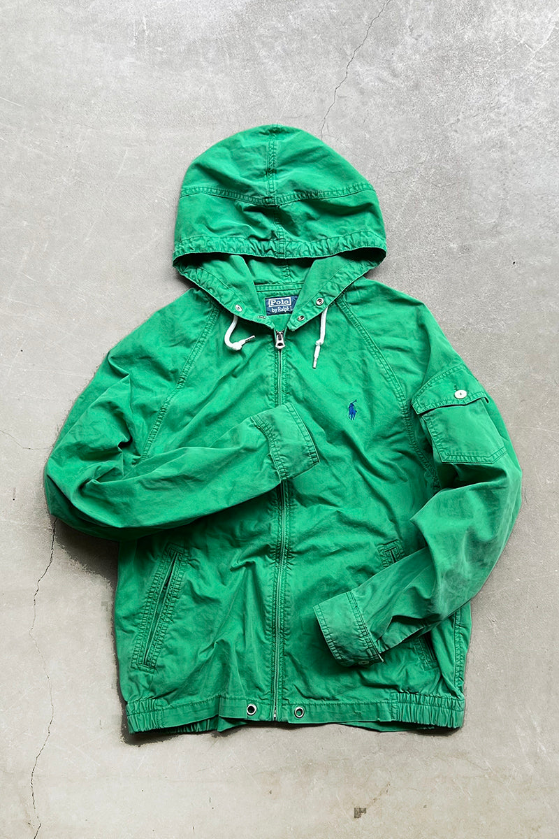 90'S ZIP HOODIE JACKET / GREEN [SIZE: M USED]
