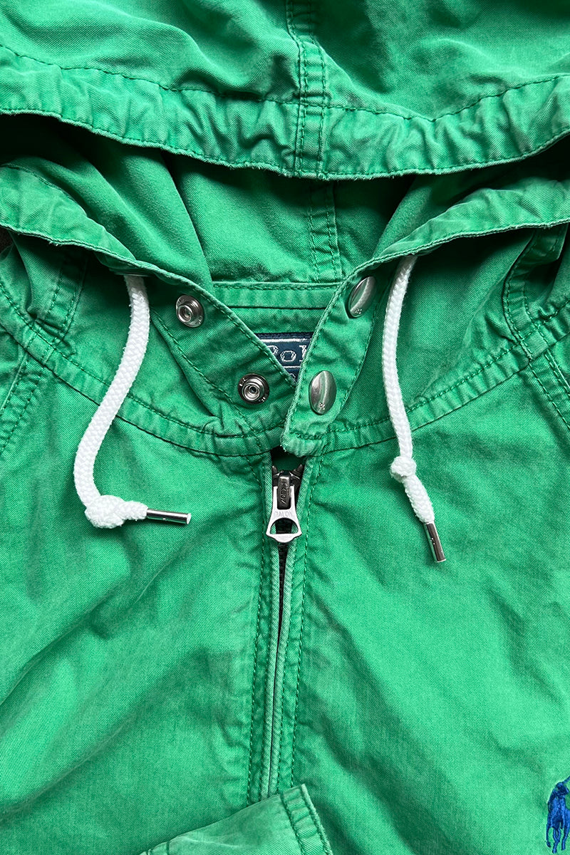 90'S ZIP HOODIE JACKET / GREEN [SIZE: M USED]