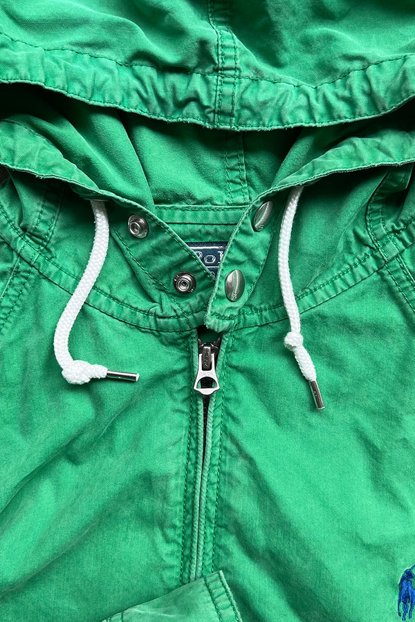 90'S ZIP HOODIE JACKET / GREEN [SIZE: M USED]