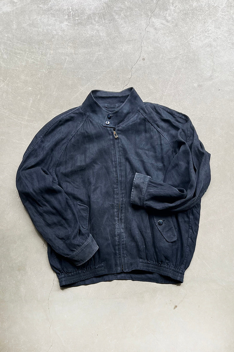90'S SILK ZIP JACKET / CHARCOAL [SIZE: L USED]
