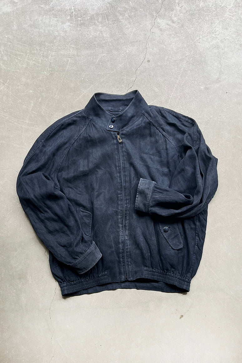 90'S SILK ZIP JACKET / CHARCOAL [SIZE: L USED]