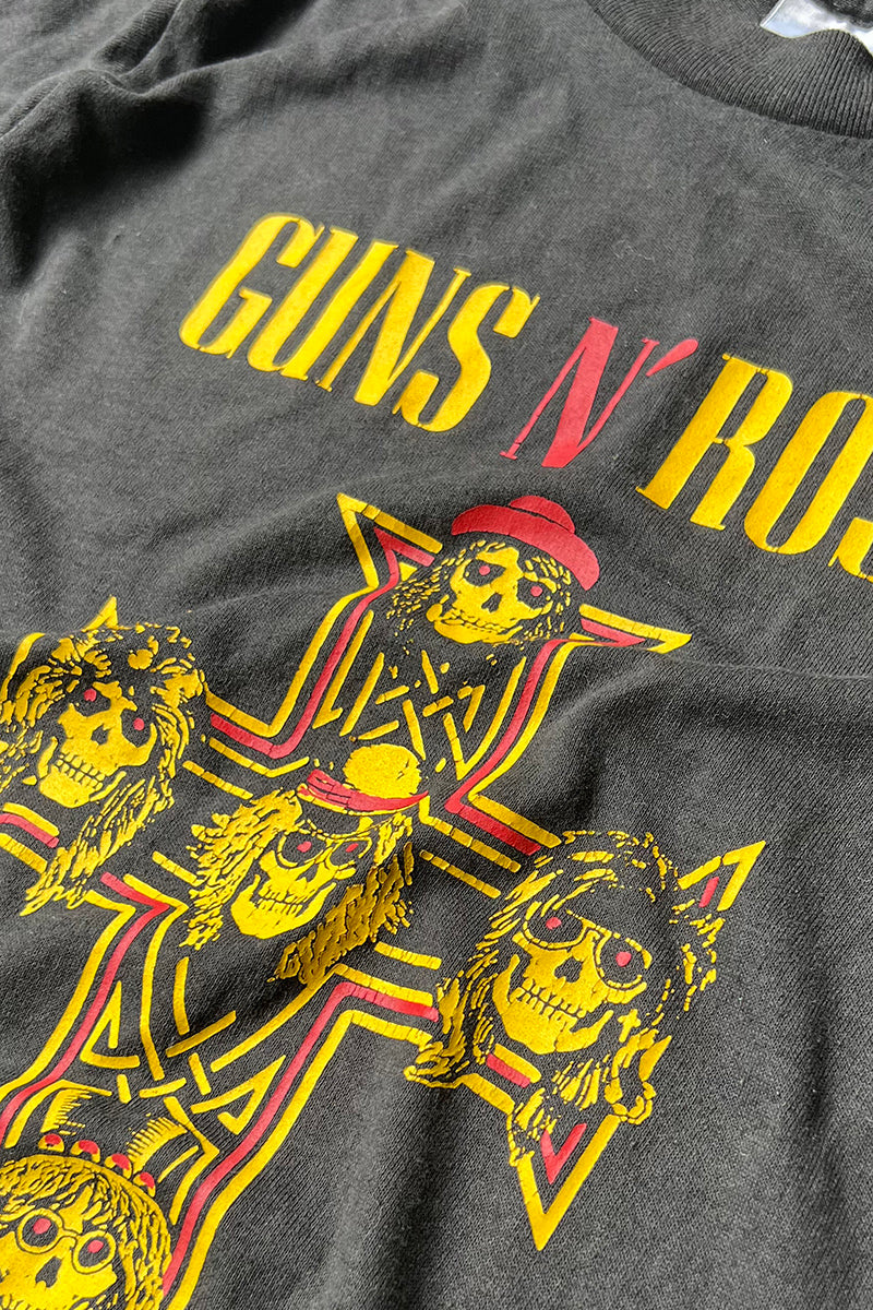 MADE IN USA 90'S GUNS N' ROSES T-SHIRT / BLACK [SIZE: S USED]