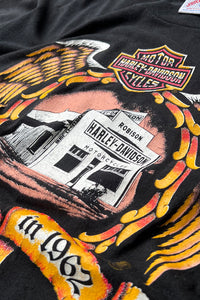MADE IN USA 90'S HARLEY DAVIDSON ROBISON T-SHIRT / BLACK [SIZE: L USED]