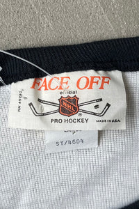 MADE IN USA 80'S L/S HOCKEY T-SHIRT / WHITE [SIZE: L DEADSTOCK/NOS]