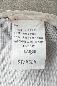 MADE IN USA 80'S L/S HOCKEY T-SHIRT / WHITE [SIZE: L DEADSTOCK/NOS]