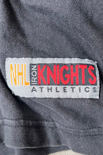 画像をギャラリービューアに読み込む, 90&#39;S NHL TAMPA BAY LIGHTNING V-NECK HOCKEY T-SHIRT / BLACK [SIZE: L USED]
