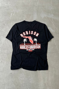 MADE IN USA 90'S HARLEY DAVIDSON ROBISON T-SHIRT / BLACK [SIZE: L USED]