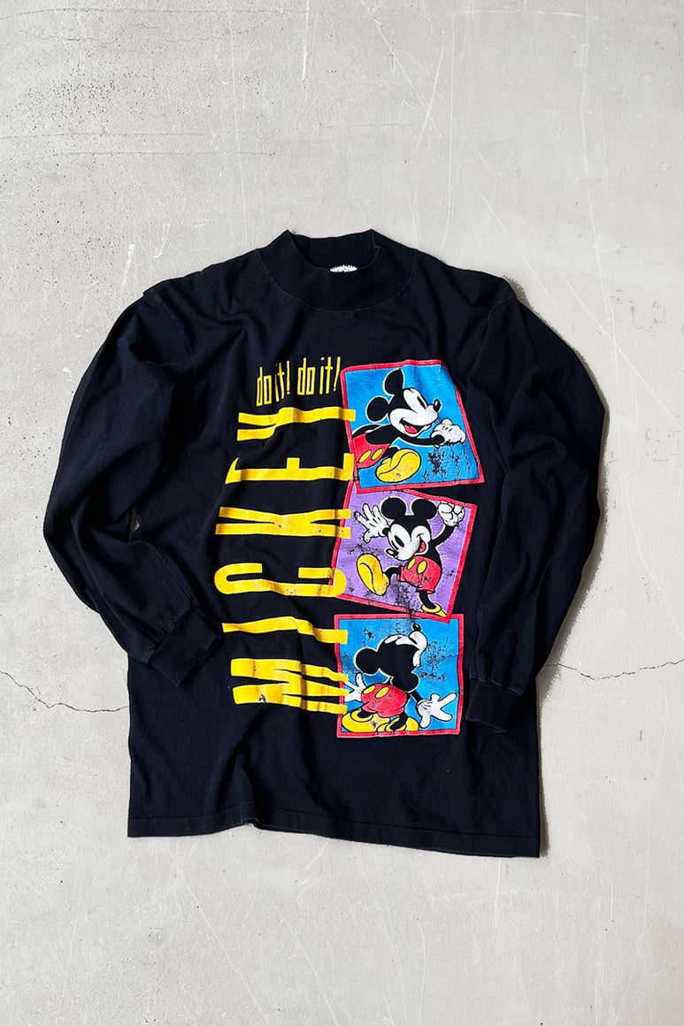 MADE IN USA 90'S L/S T-SHIRT / BLACK [SIZE: M USED]