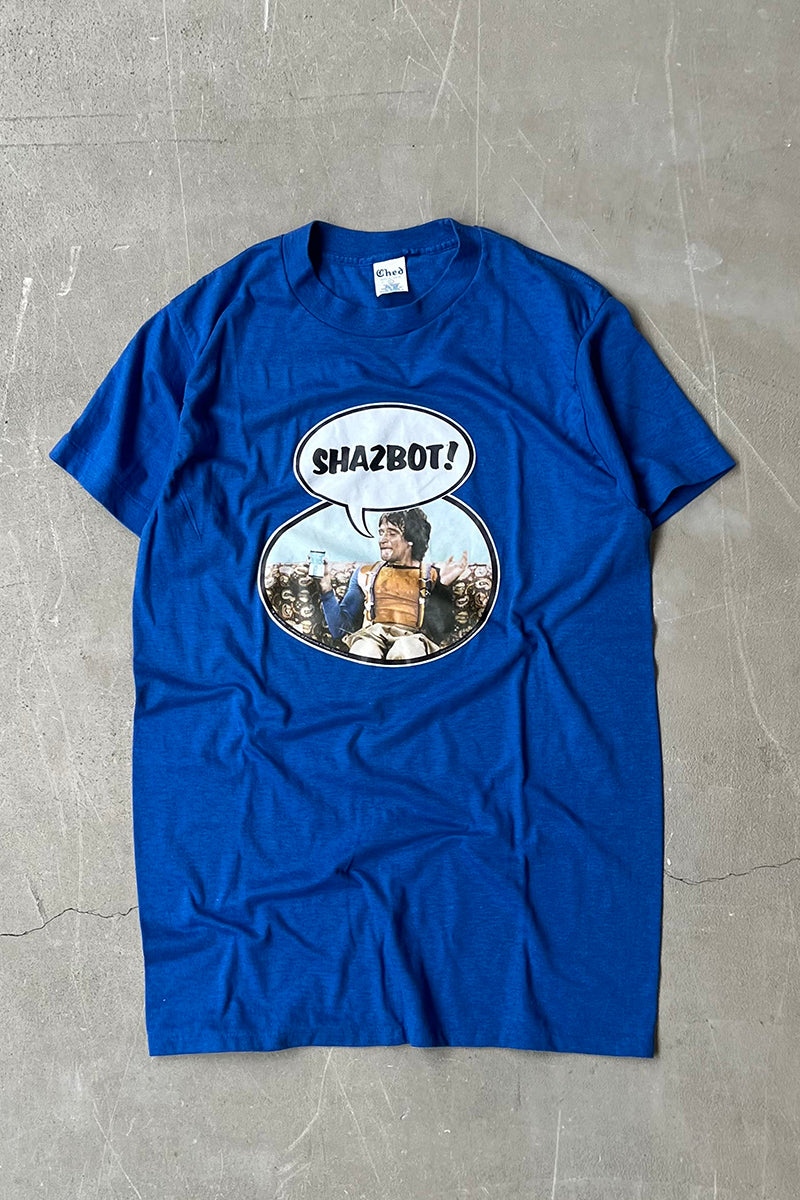 MADE IN USA 80s-90s ROBIN WILLIAMS T-SHIRT / BLUE [SIZE: L USED]