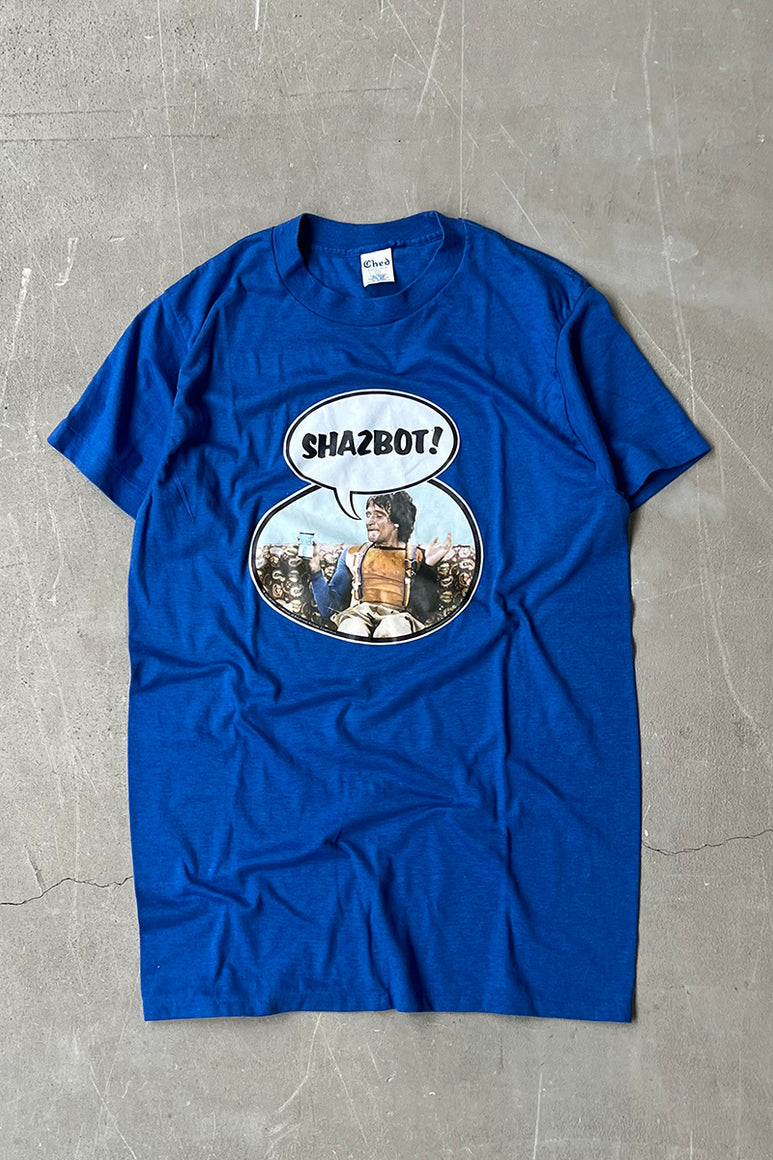 MADE IN USA 80-90'S ROBIN WILLIAMS T-SHIRT / BLUE [SIZE: L USED]
