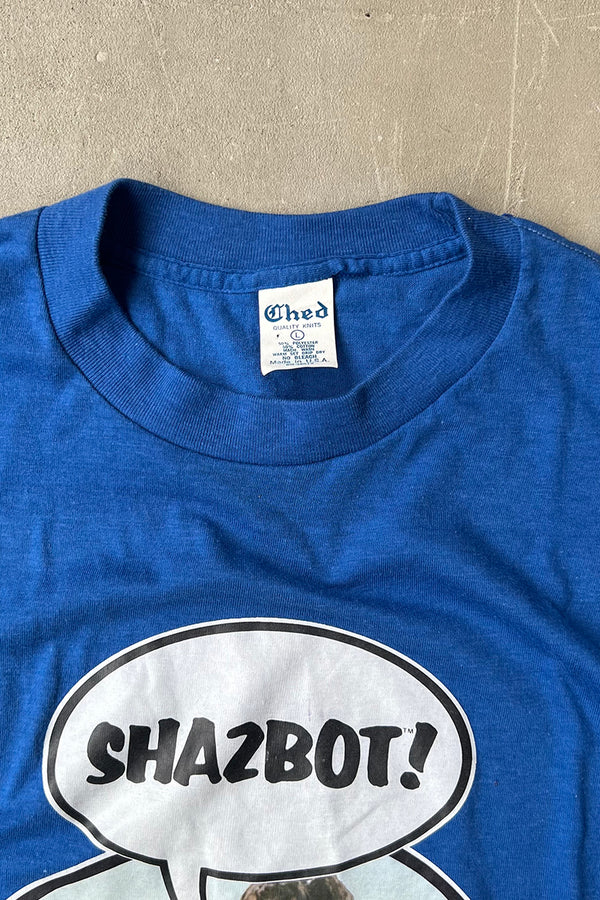 MADE IN USA 80s-90s ROBIN WILLIAMS T-SHIRT / BLUE [SIZE: L USED]