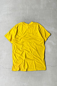 MADE IN USA 87'S HOOD GROUP T-SHIRT / YELLOW [SIZE: L USED]