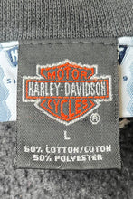画像をギャラリービューアに読み込む, MADE IN USA Y2K 00&#39;S FLAME SWEATSHIRT / BLACK [SIZE: L USED]
