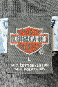 MADE IN USA Y2K 00'S FLAME SWEATSHIRT / BLACK [SIZE: L USED]