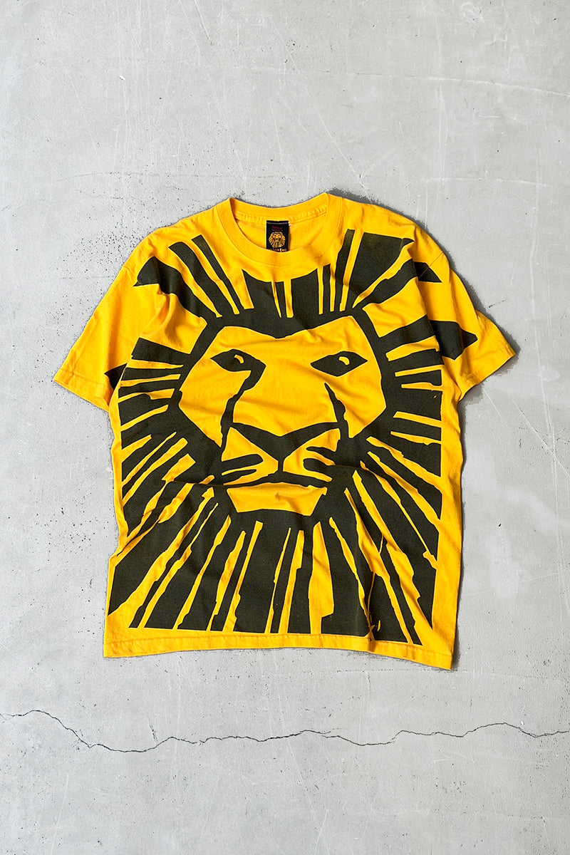 90'S-Y2K MOVIE PRINT T-SHIRT / YELLOW [SIZE: L USED]