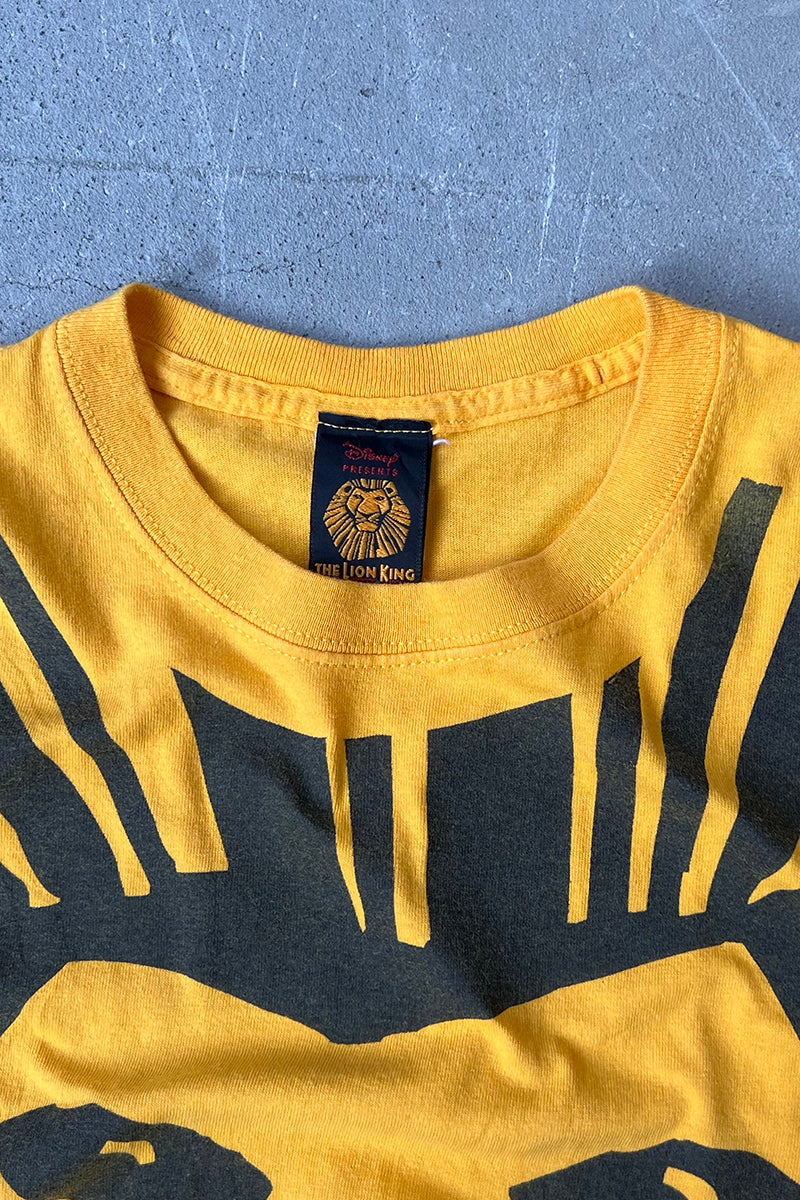 90'S-Y2K MOVIE PRINT T-SHIRT / YELLOW [SIZE: L USED]