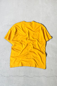 90'S-Y2K MOVIE PRINT T-SHIRT / YELLOW [SIZE: L USED]