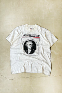 MADE IN USA 93'S NEW YORK POST T-SHIRT / WHITE [SIZE: XL USED]