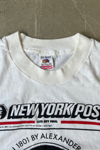 画像をギャラリービューアに読み込む, MADE IN USA 93&#39;S NEW YORK POST T-SHIRT / WHITE [SIZE: XL USED]
