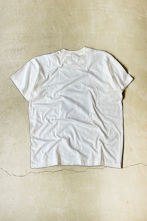 MADE IN USA 93'S NEW YORK POST T-SHIRT / WHITE [SIZE: XL USED]